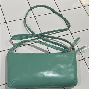 HOBO Teal Leather Crossbody Bag
